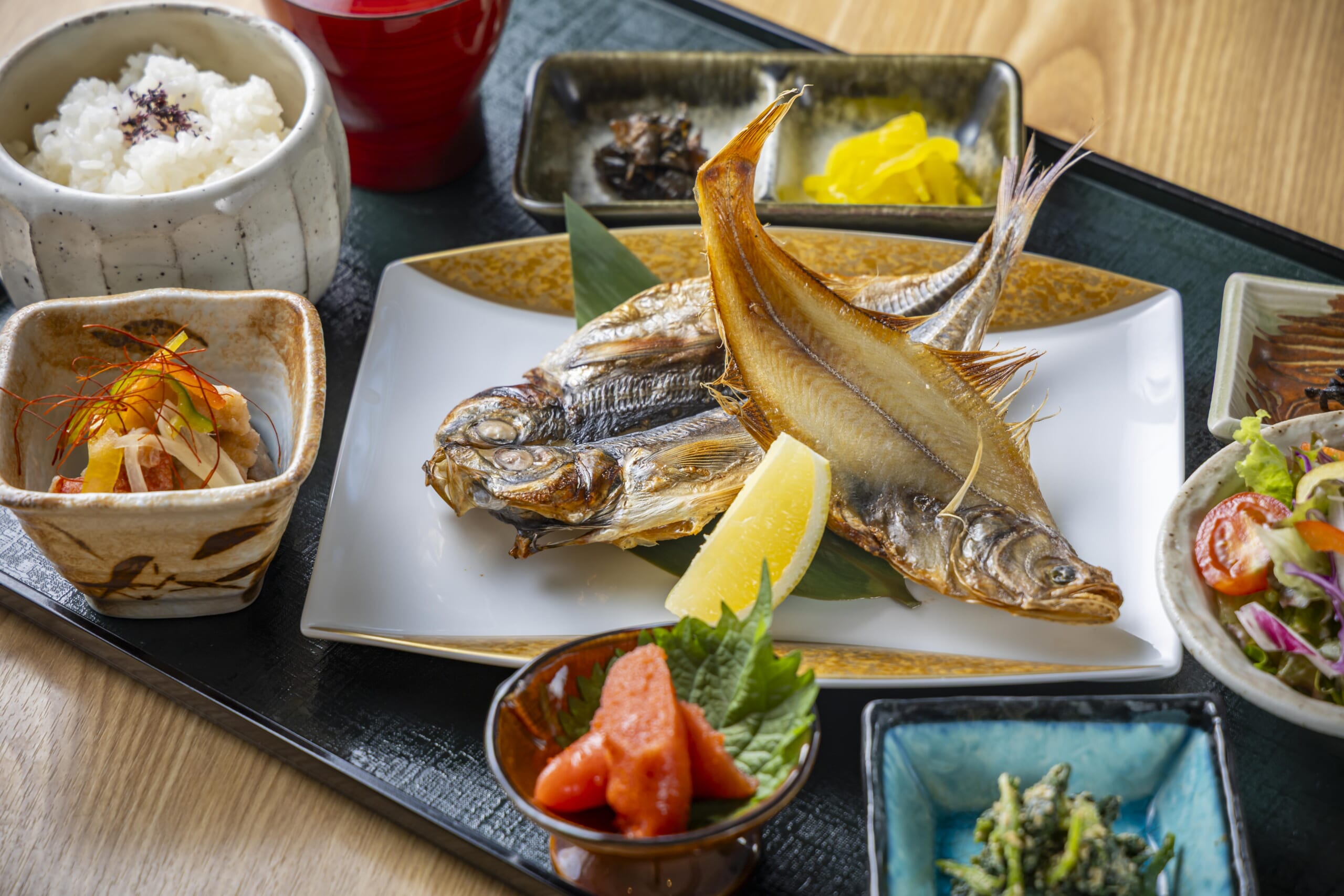 鮨 黒岬の干物朝食